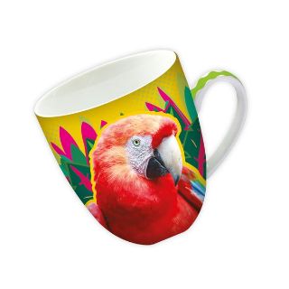 Obrázek z Hrnek porcelán - papoušek, 450ml 